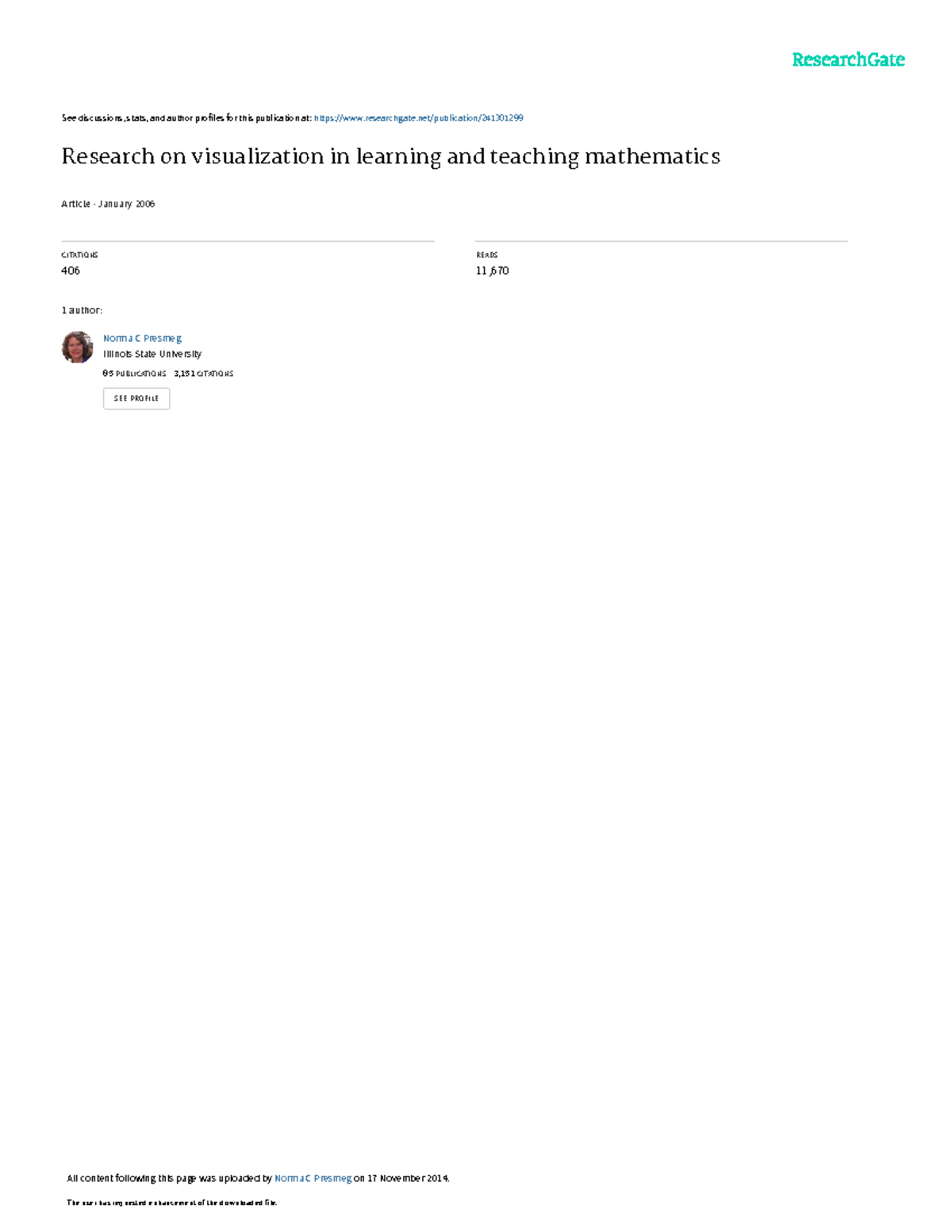 Research on visualization in learning and teaching - See discussions ...