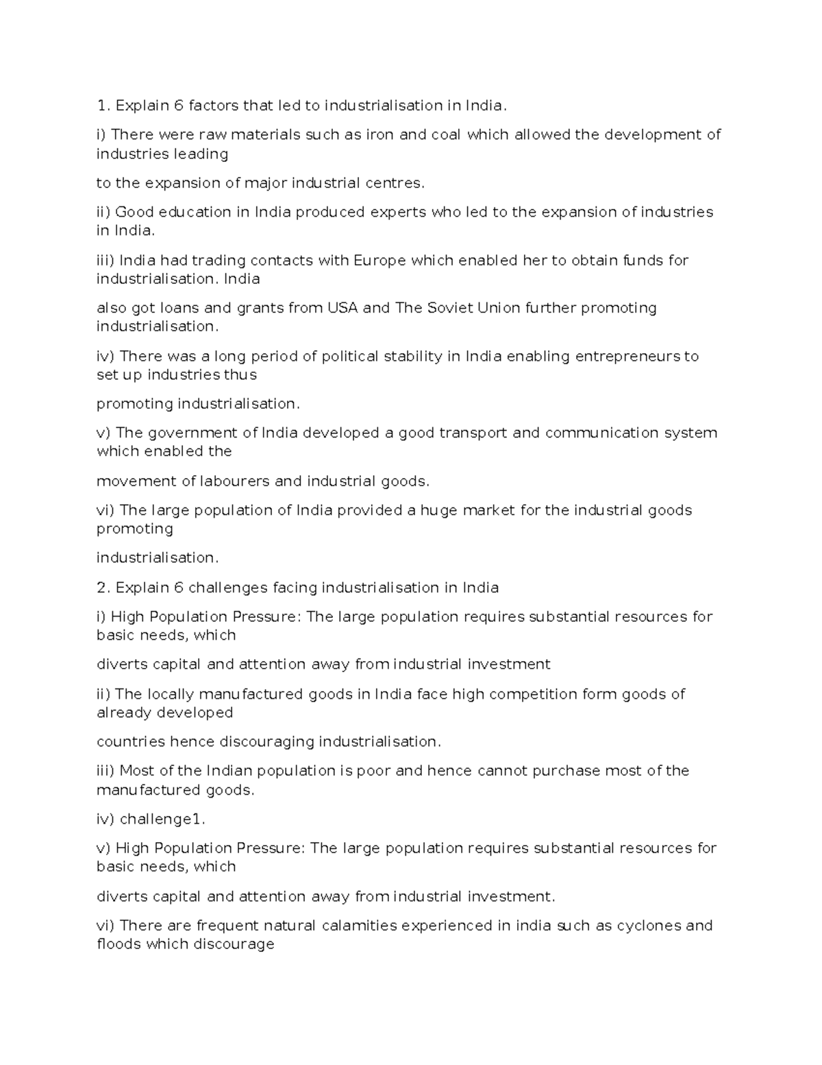 Factors Influencing Industrialisation in India & Africa: A Study Guide ...