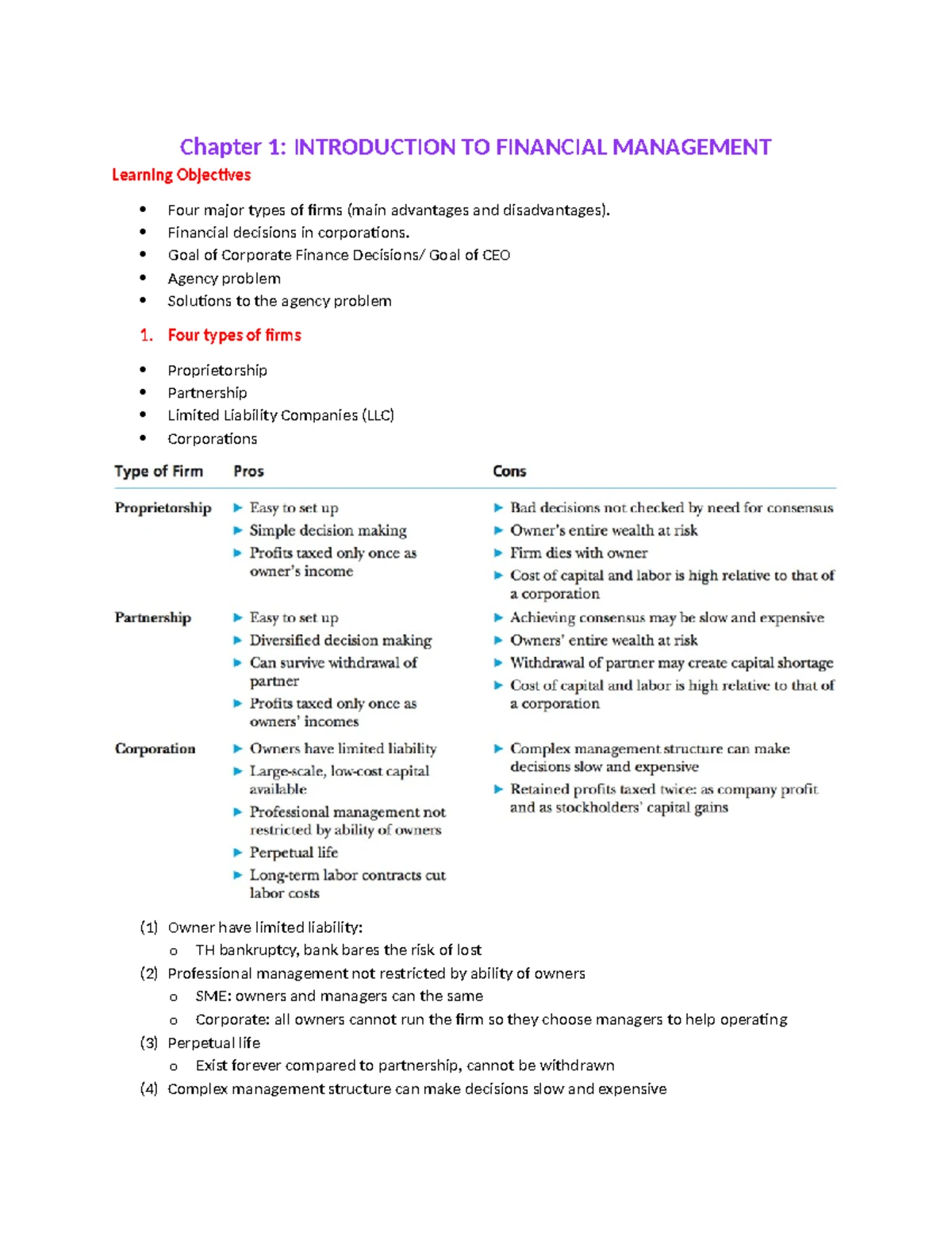 Note - Financial Statement Analysis Outline for FSA Class - Studocu