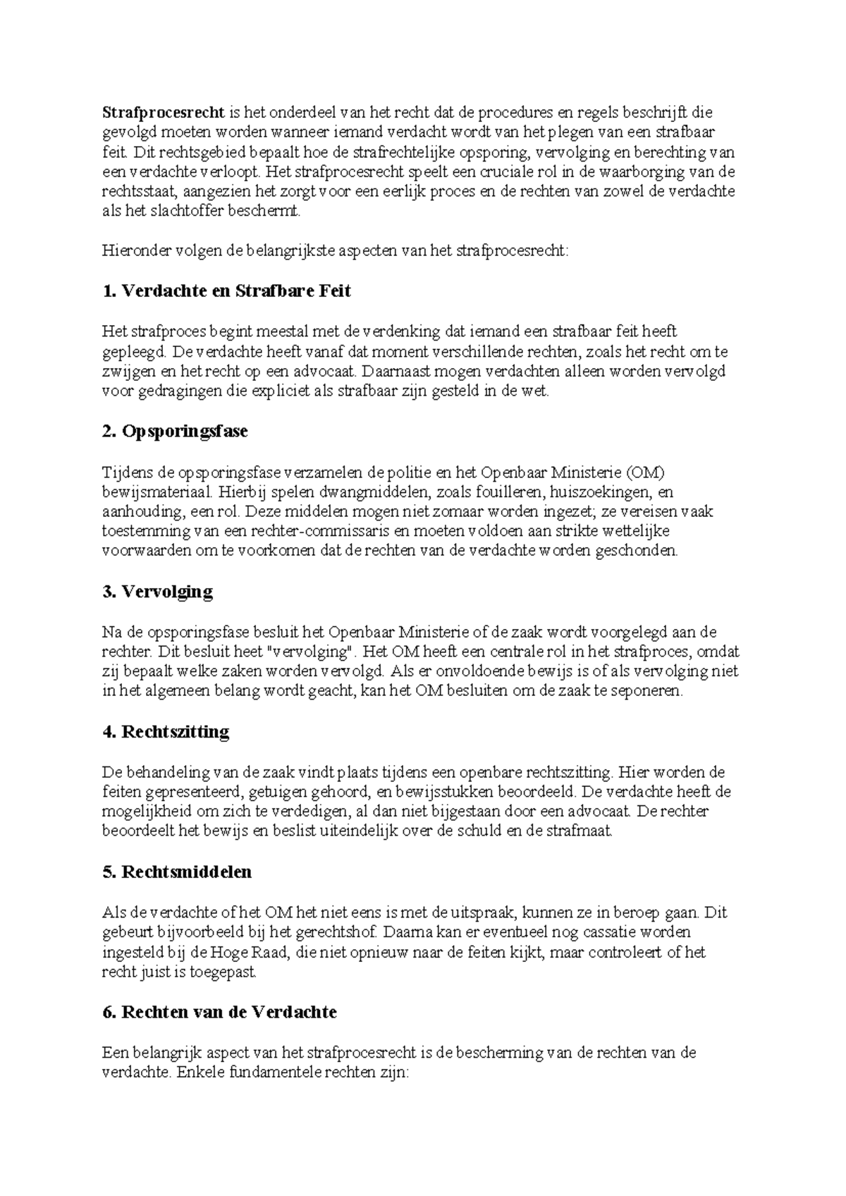 Strafprocesrecht: Belangrijke Aspecten en Rechten van de Verdachte ...