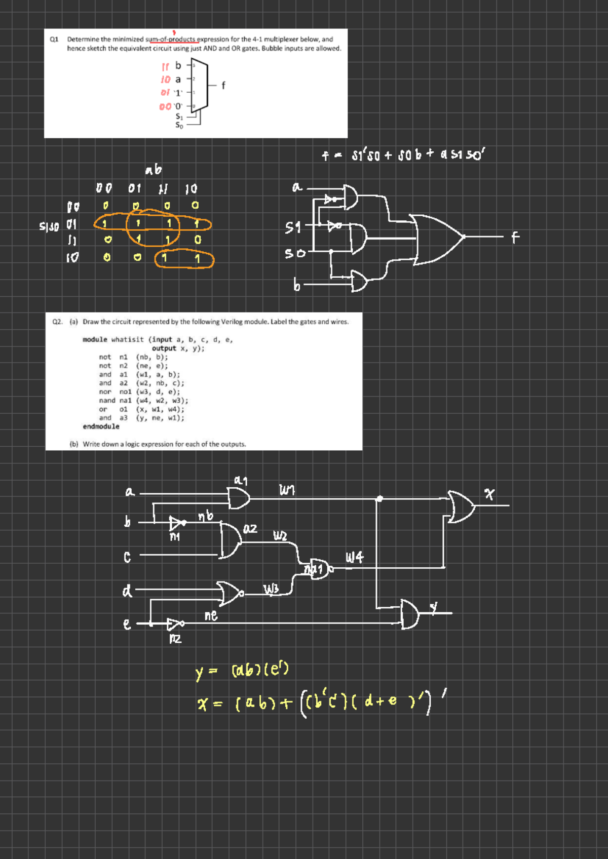 SC1005 Digital Logic - Tutorial 6 Notes - Studocu