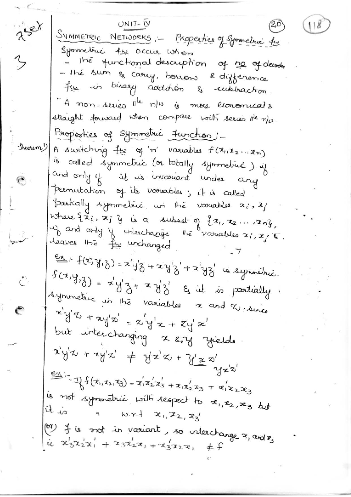 LST UNIT-4: Properties of Symmetric Functions in Binary Operations ...