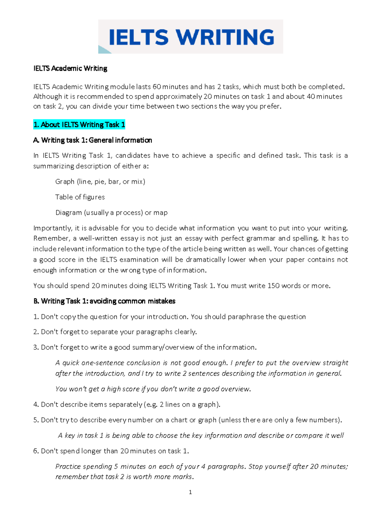 IELTS Academic Writing Task 1: Key Tips and Strategies for Success ...