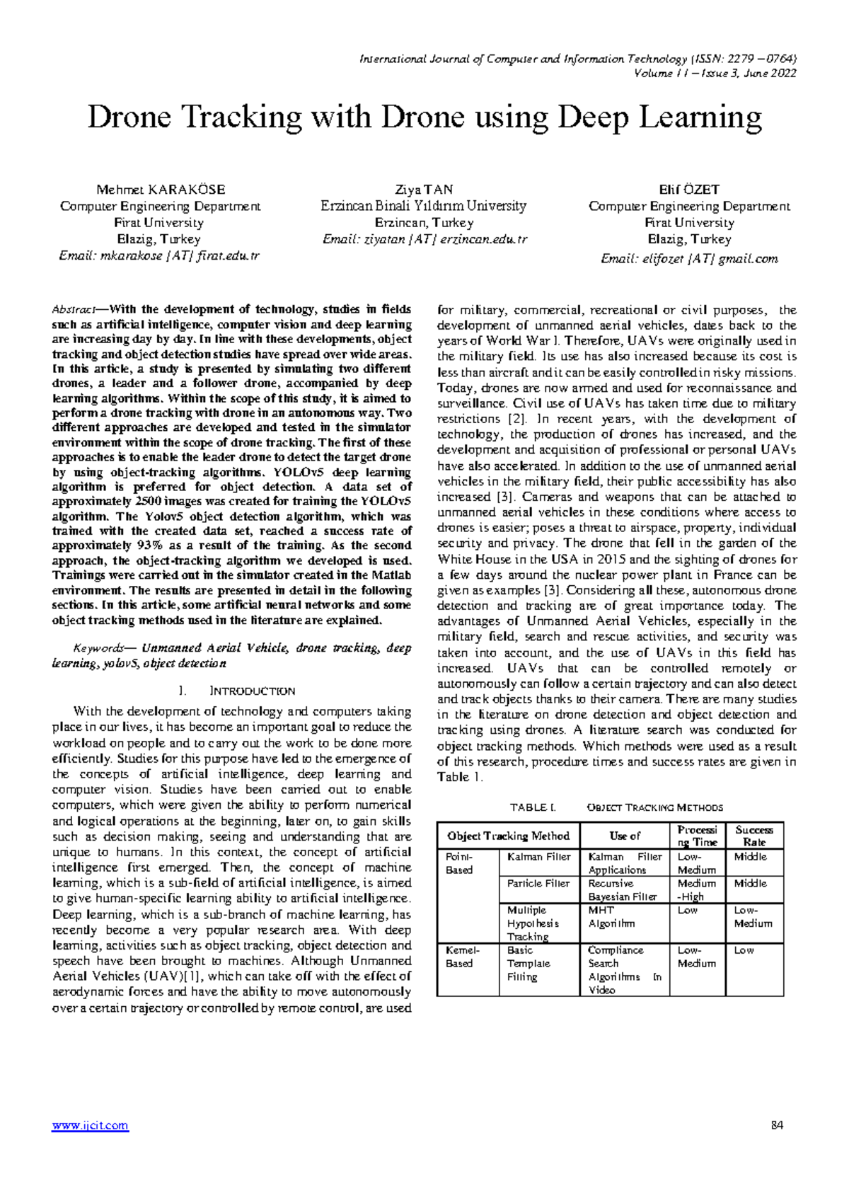 Drone Tracking with Deep Learning: A Simulation Study (CENG 2022) - Studocu