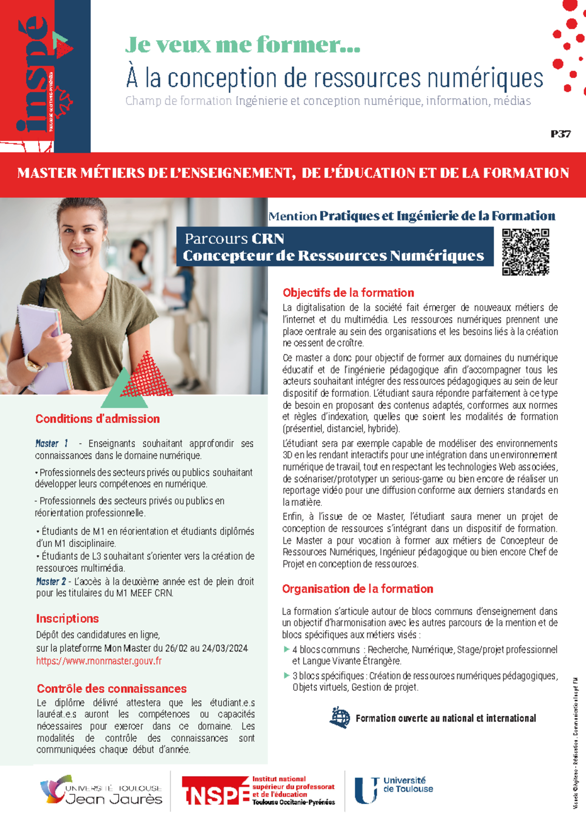 Titre : Master MEEF CRN : Formation en Conception de Ressources ...