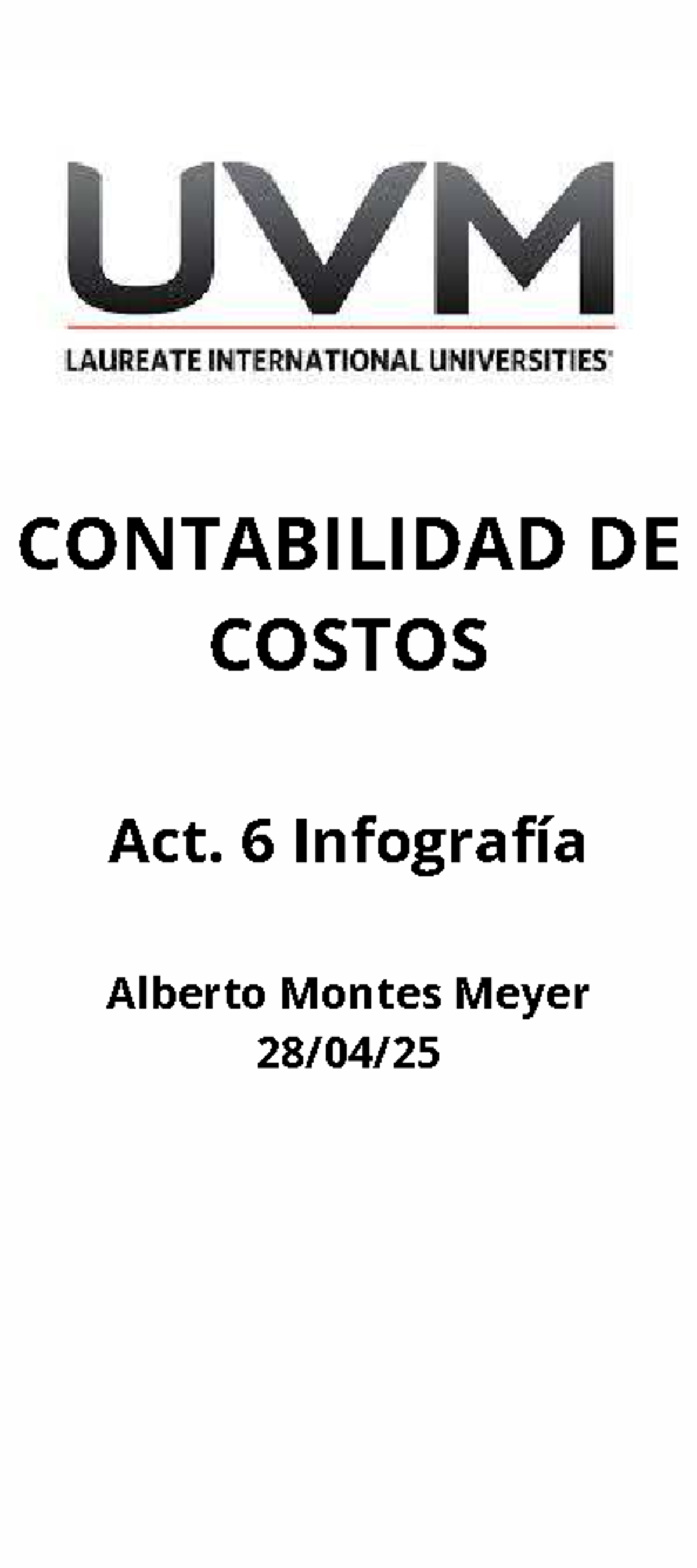 A#6 AMM - Infografía sobre Contabilidad de Costos y Funciones - Studocu