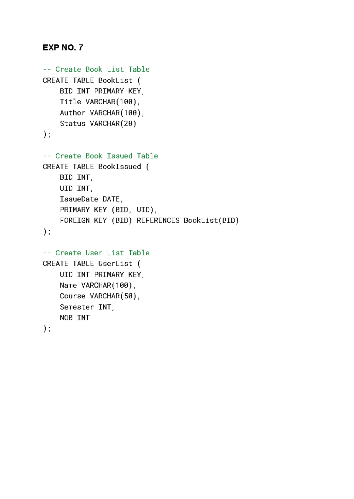 DBMS Lab CSL 333: SQL Queries for Book Management System - Studocu
