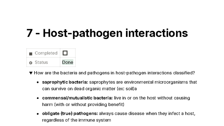 Chapter 7 - Microbial Interactions and Pathogen Classification (BIO 101 ...