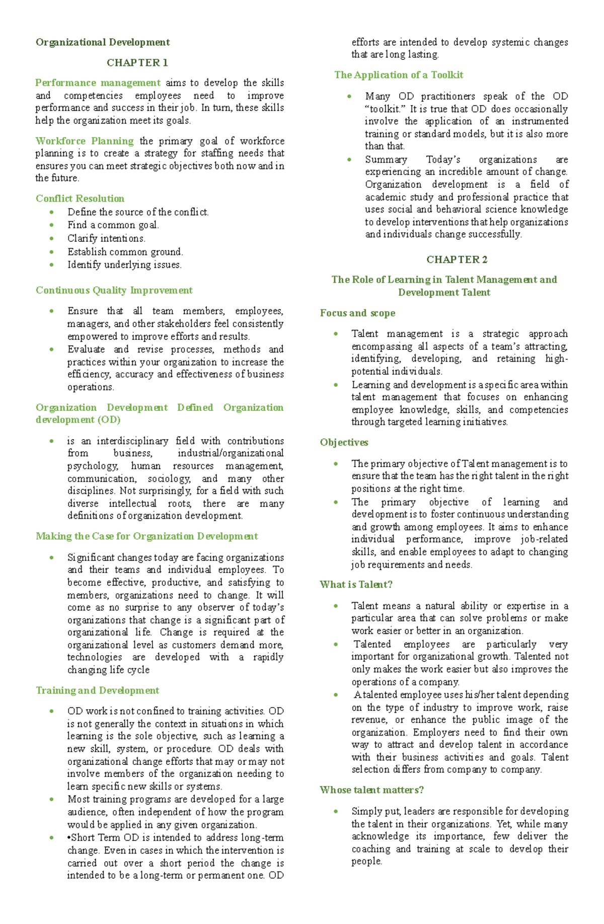 Organizational Development Insights: CHAPTER 1-5 Overview and ...