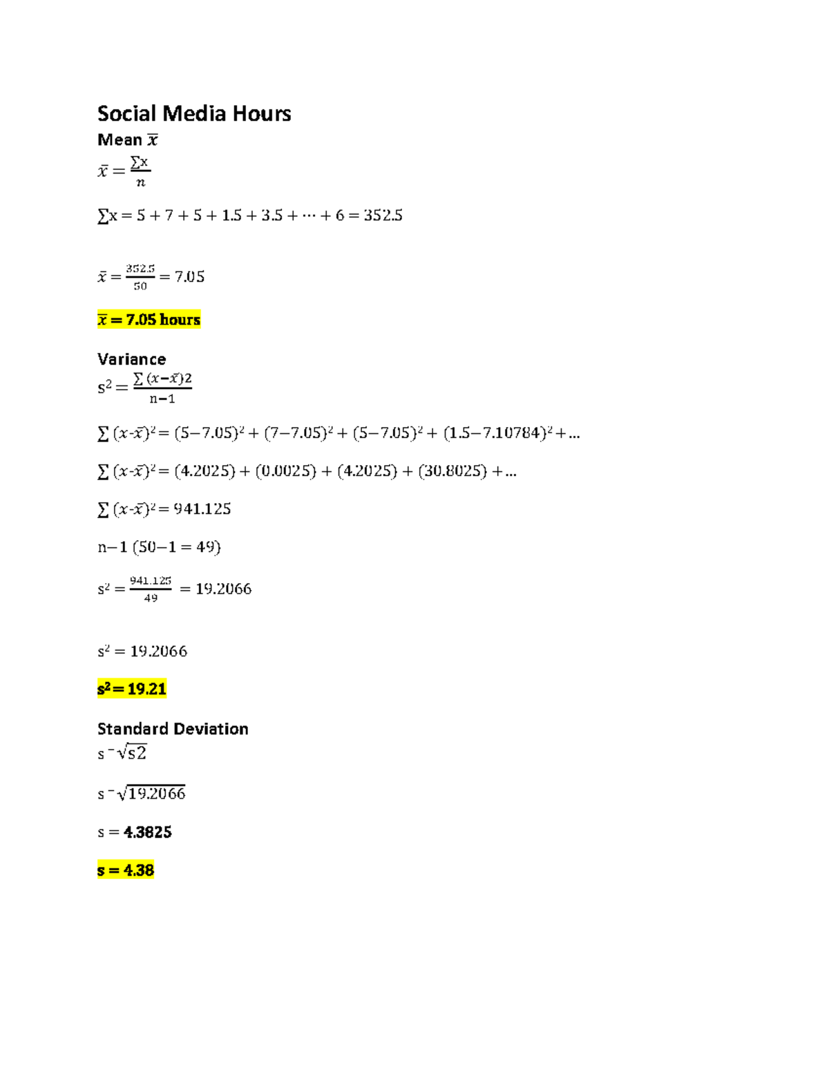 KLC.C65 Variance and Standard Deviation Analysis - Studocu