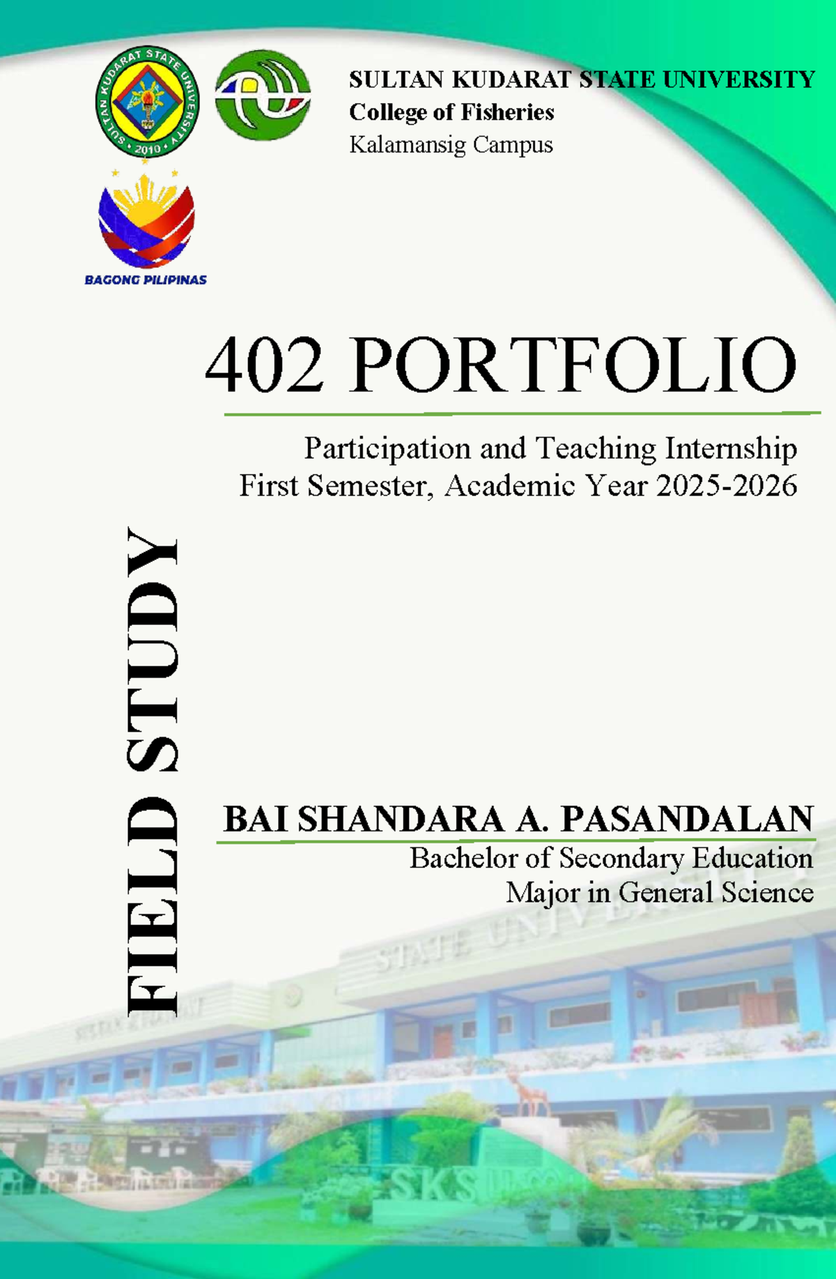 FS Cover page - Field Study 1 - FIELD STUDY SULTAN KUDARAT STATE ...