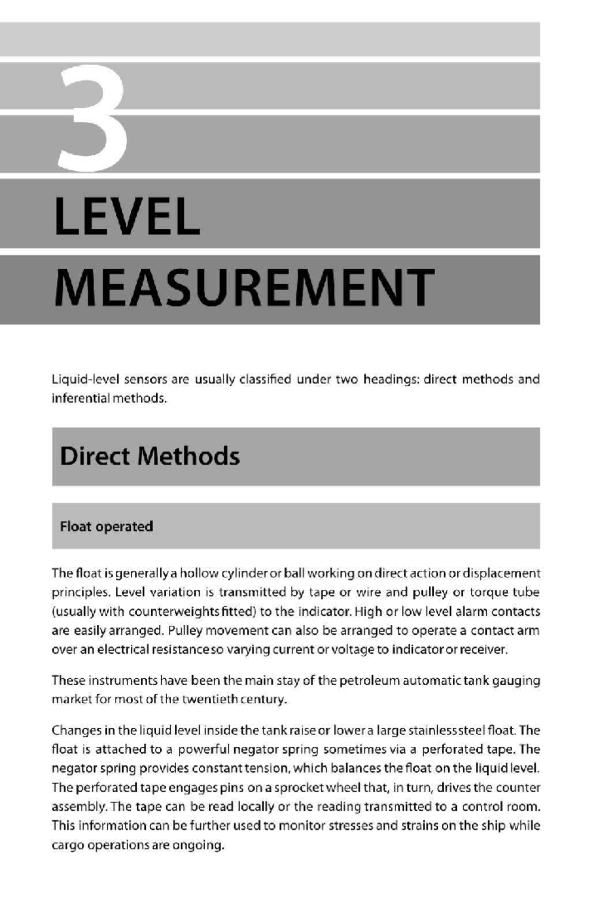 Level Measurement Techniques in Instrumentation and Control Systems ...