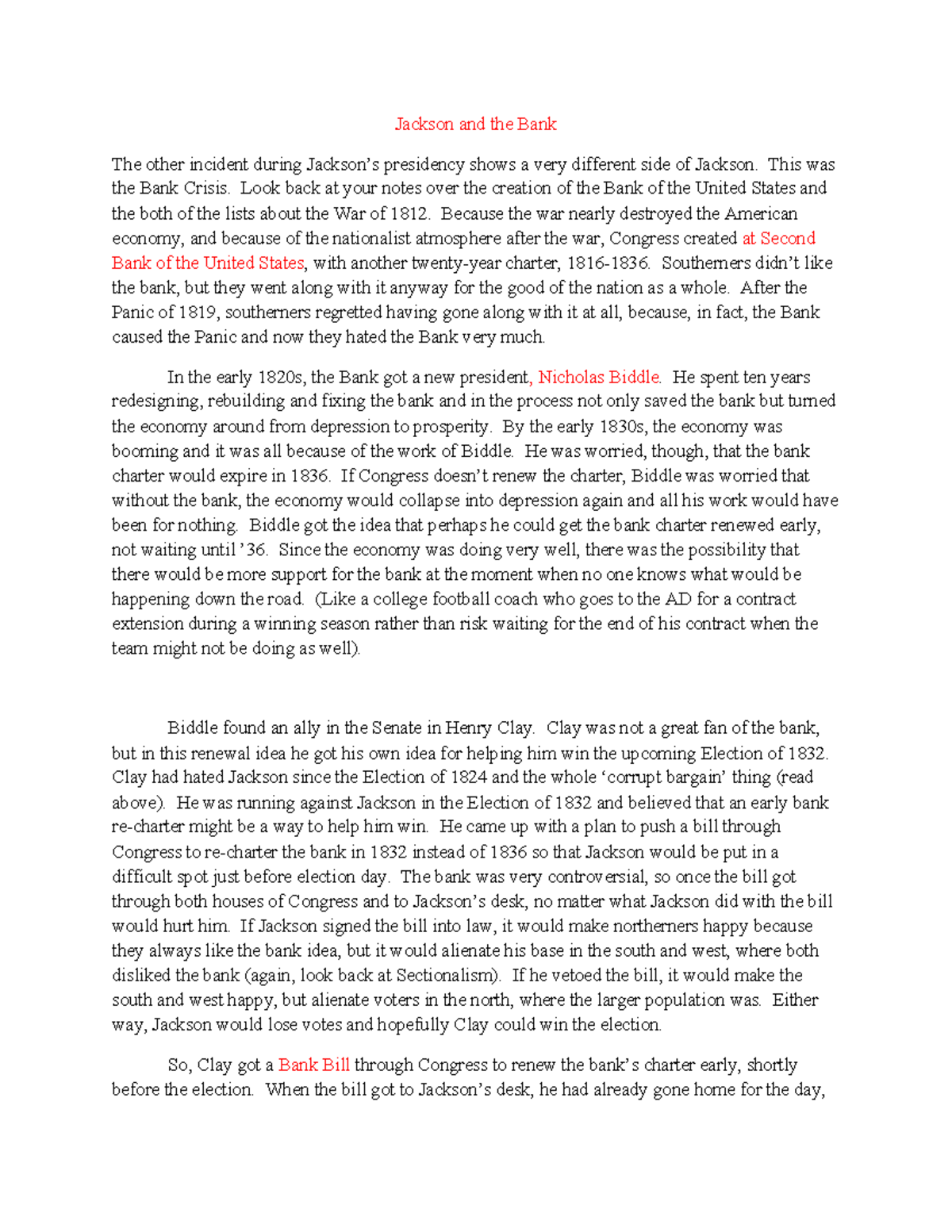 Jackson's War on the Bank: Strategies and Consequences in 1832 ...