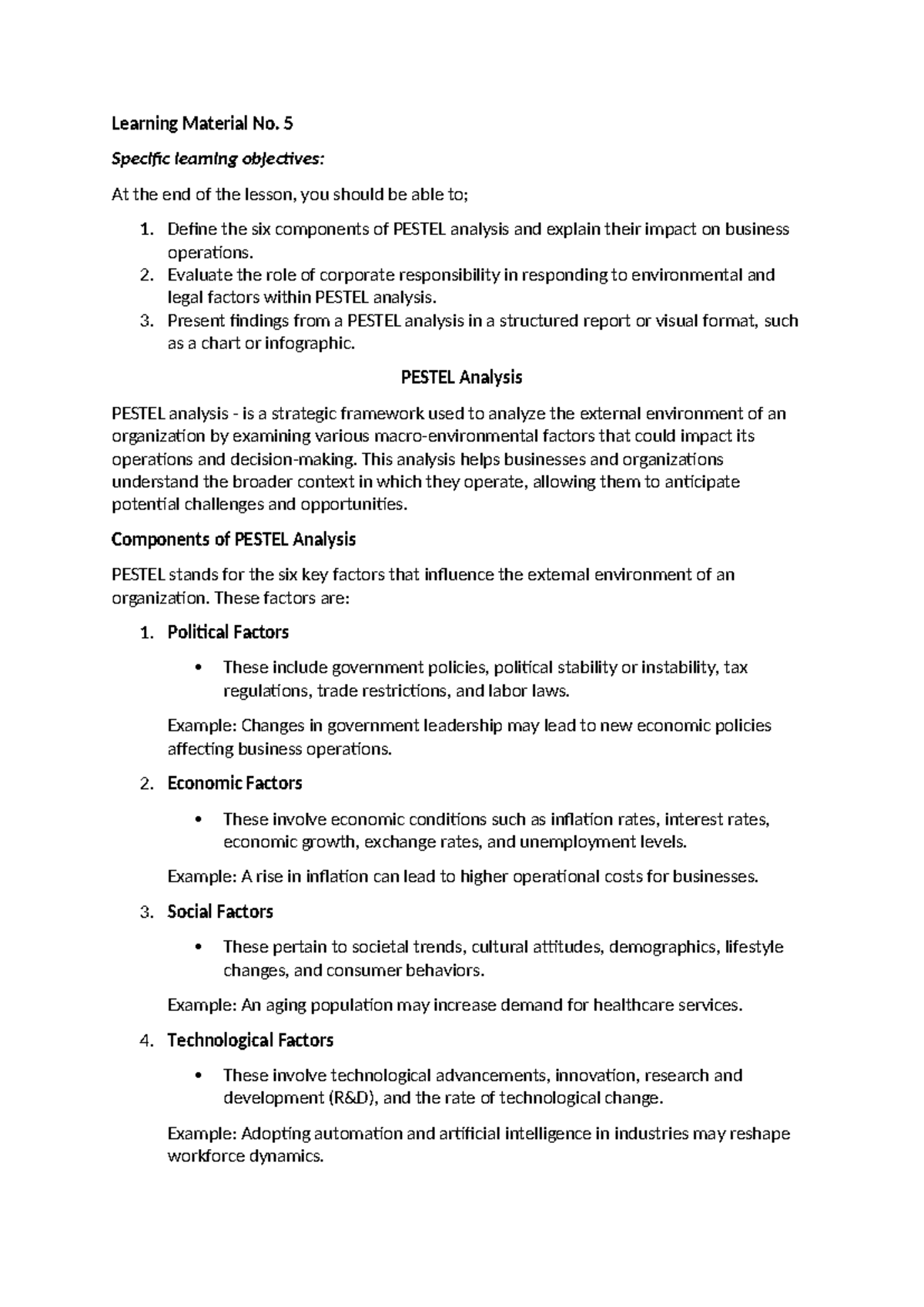 PESTEL Analysis: Understanding External Factors in Business Strategy ...