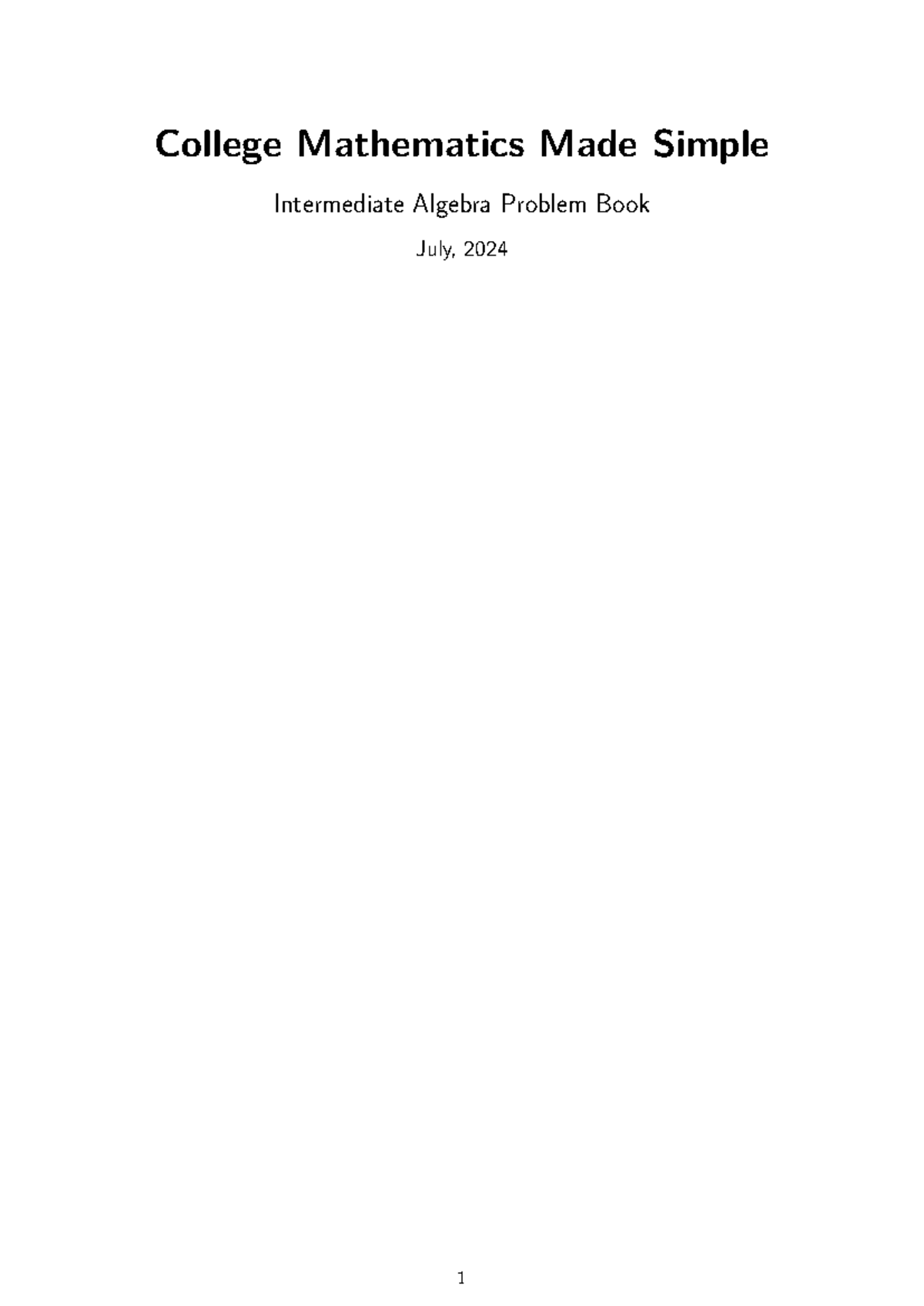 Intermediate Algebra Notes Summary (MATH 101) - Studocu