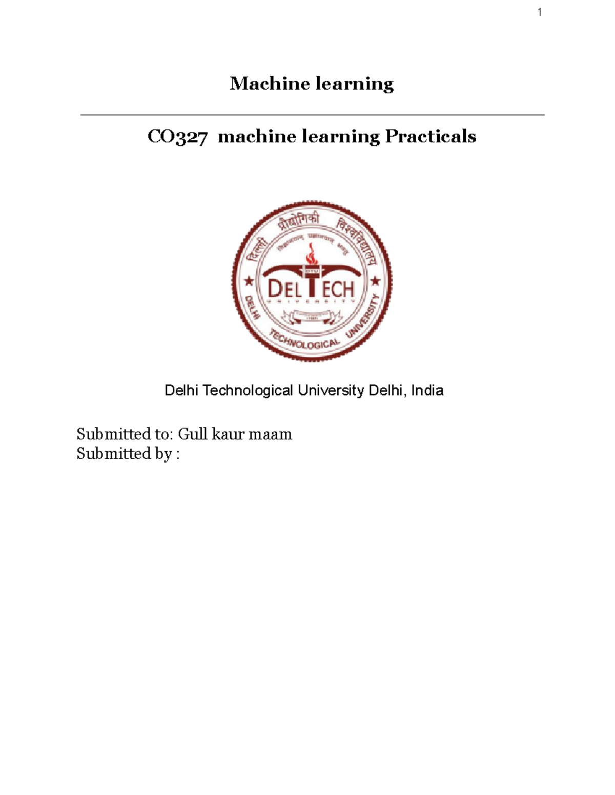 ML LAB CO327 - Machine Learning Practical Programs and Implementations ...