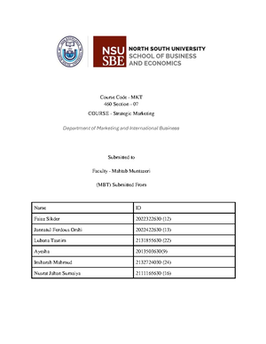 MKT 460 final project report on GlowGrain skincare strategy - Studocu