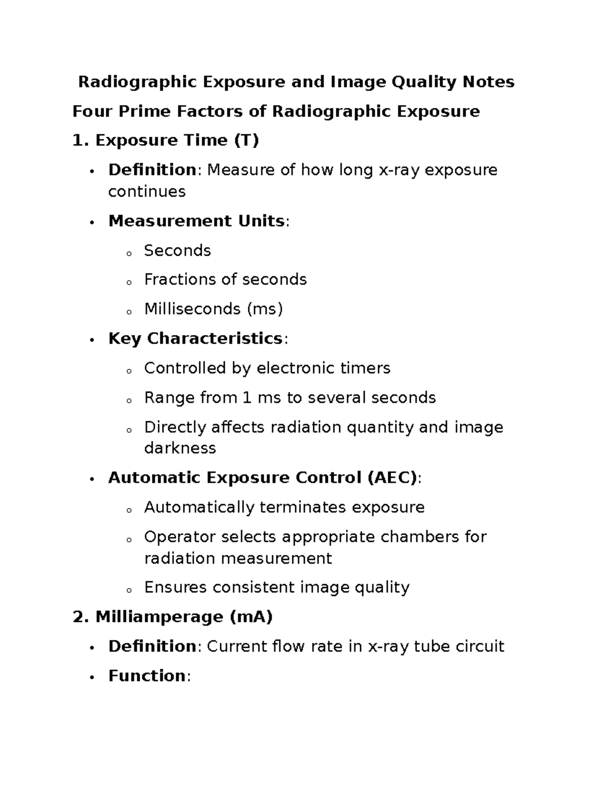 Digital Imaging Techniques and Radiographic Exposure Fundamentals (RAD ...