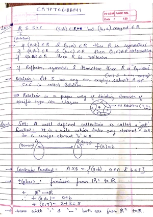 Cryptography notes - Studocu