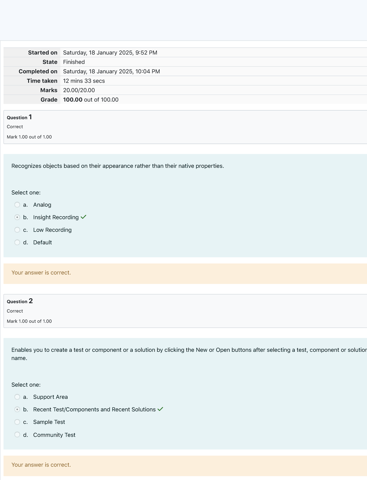 Load testing prelim quiz 1 - Started on Saturday, 18 January 2025, 9:52 ...
