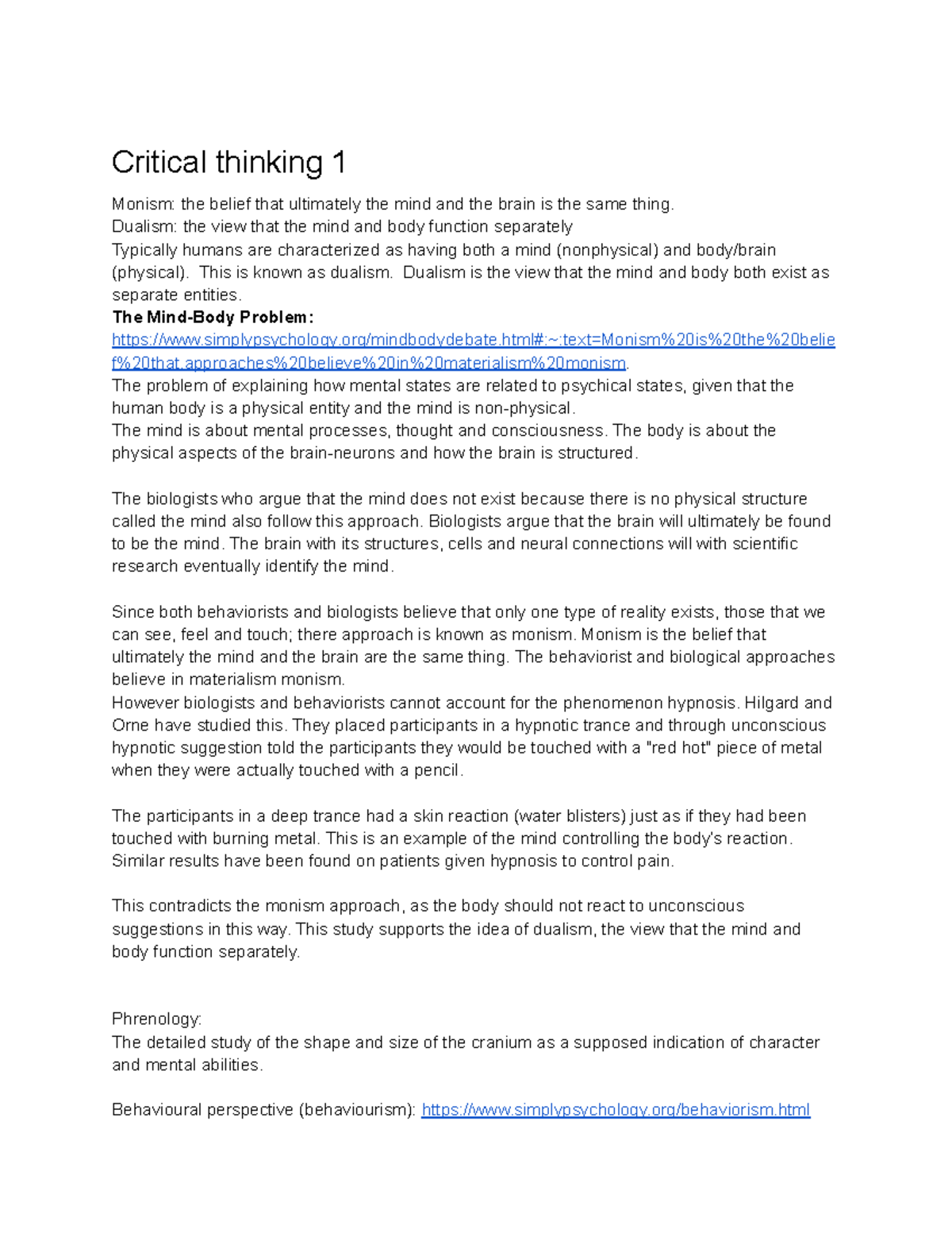Lecture notes (critical thinking 1 and 2) from year 2020-2021. enjoy ...