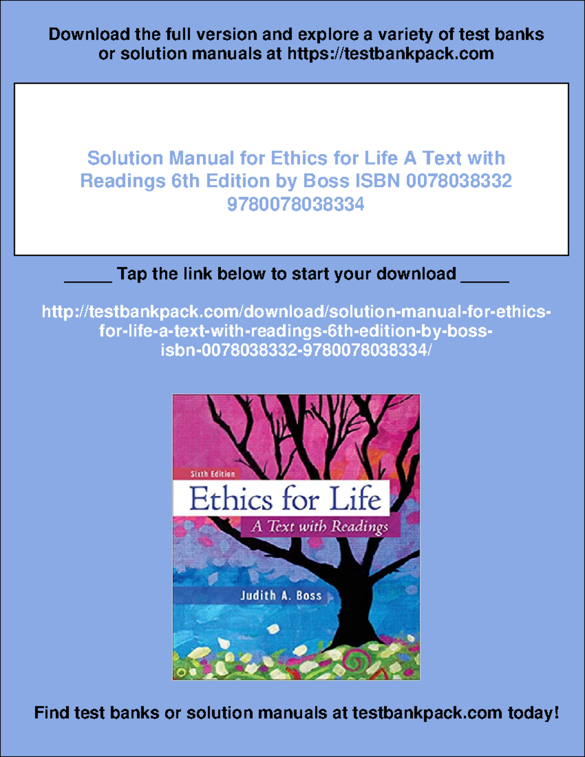 Solution Manual for Ethics for Life: Chapter 2 Moral Reasoning - Studocu