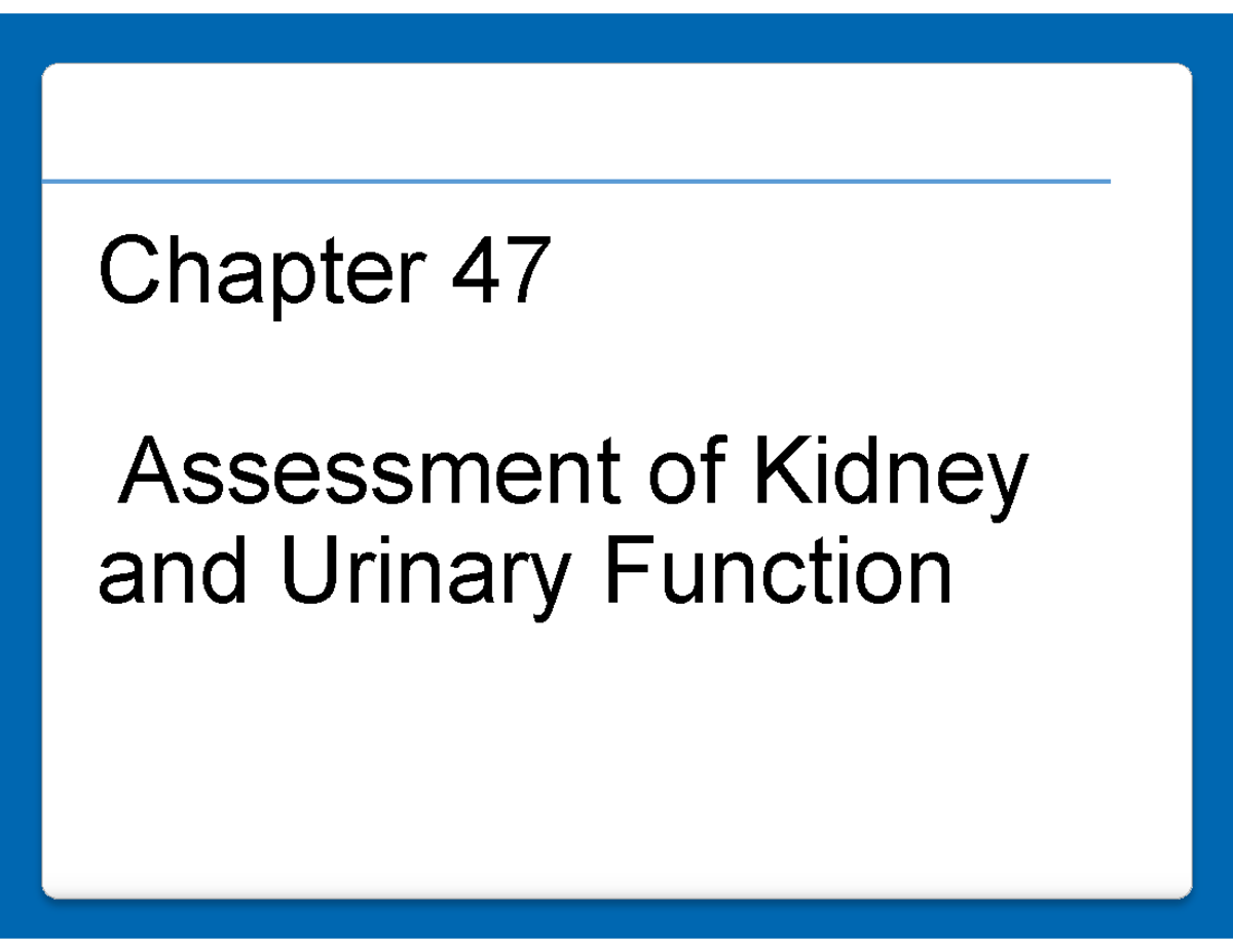 Assessment and Management of Acute Glomerulonephritis (NUR 450 ...