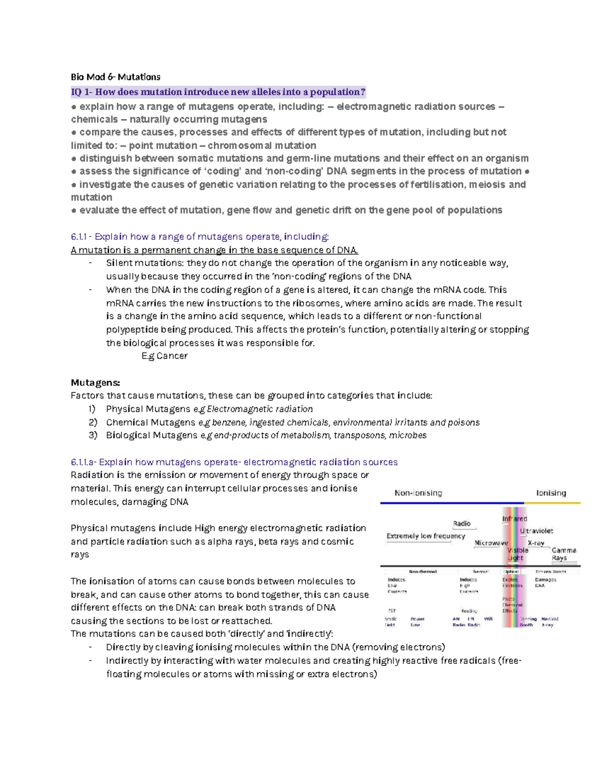 HSC Bio Mod 6: Mutations, Mutagens, and Genetic Variation Insights ...