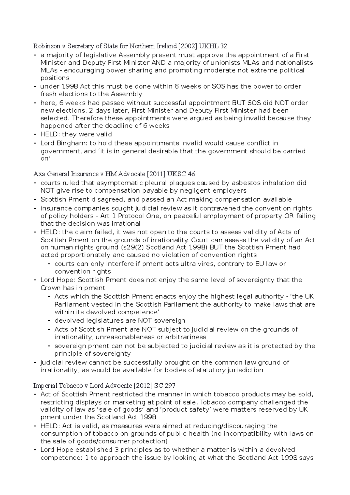 Judicial Review Notes: Procedural Fairness & Legitimate Expectations  (LAWS120)