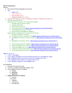 NSE221 IVPB Medication Skill Testing Instructions & Rubric Guide - Studocu