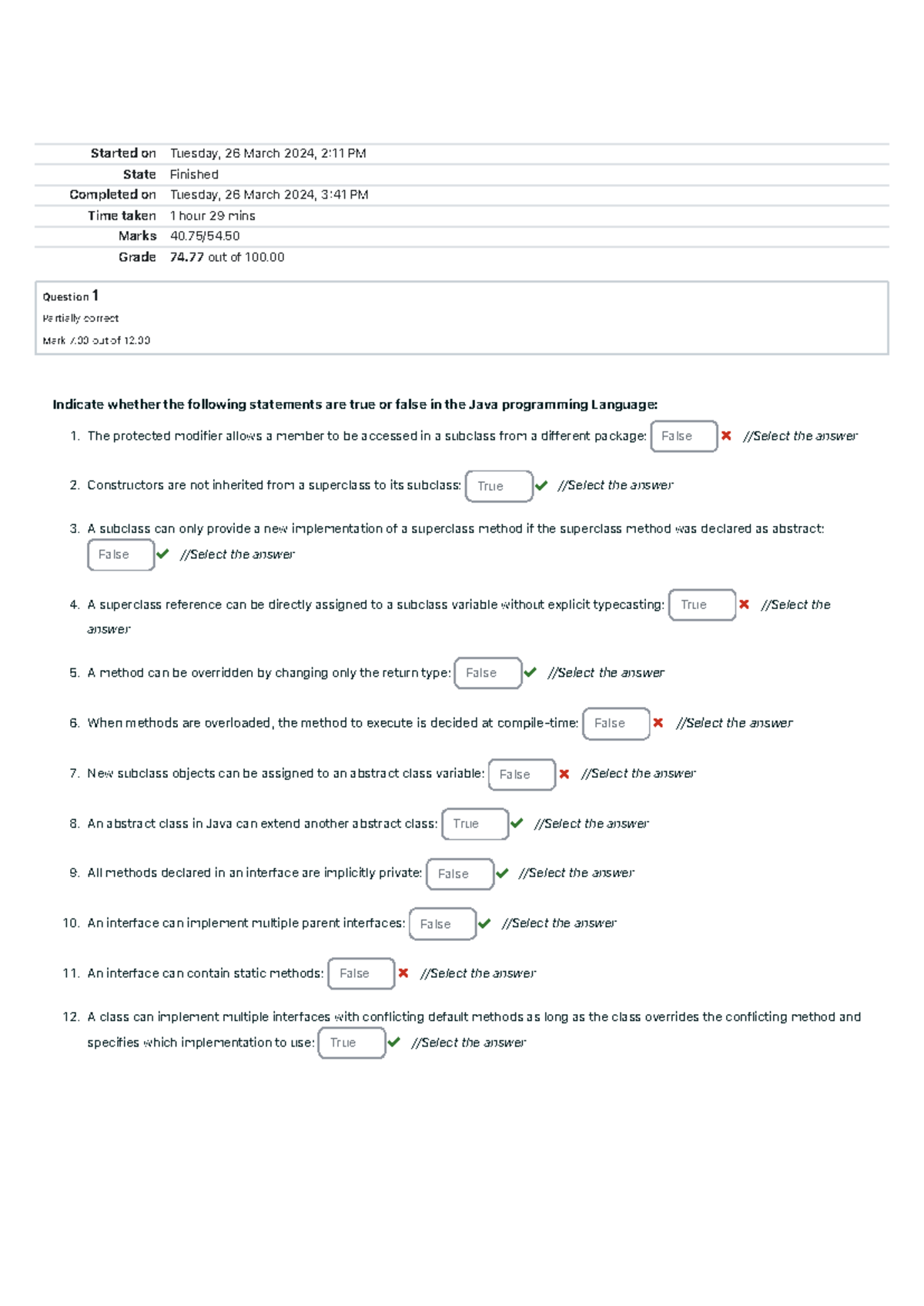 Test 1 Review: Java Programming Concepts (ICS 2024) - Studocu