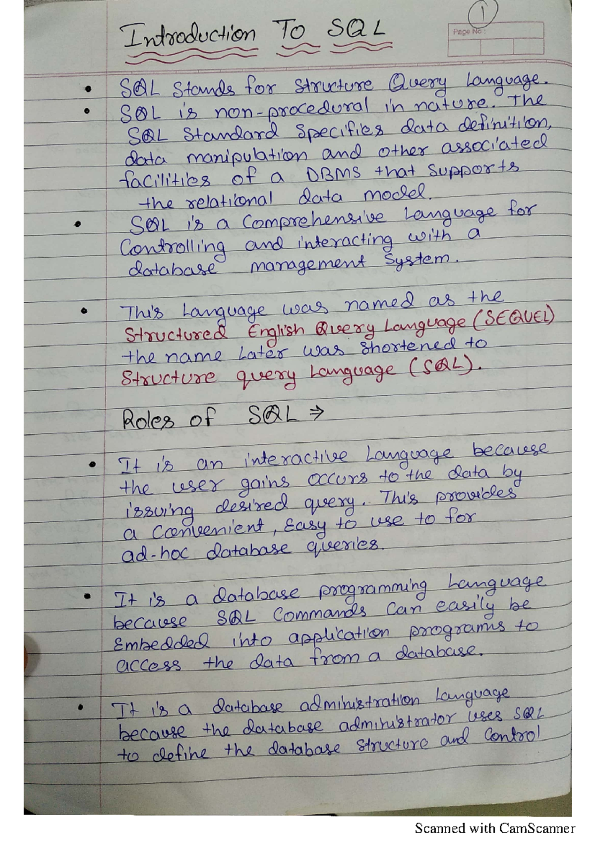 Csegyan-SQl-Notes - Computer Science HL - Studocu