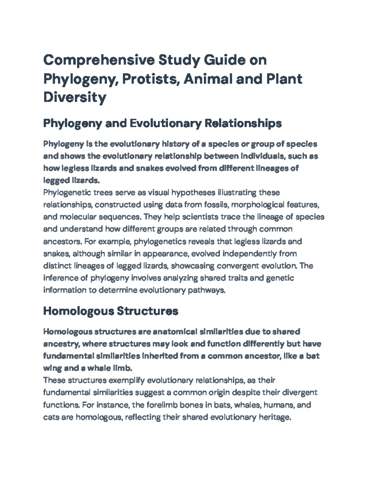 SCPBB1 Week 2: Overview of Animal Diversity and Development - Studocu