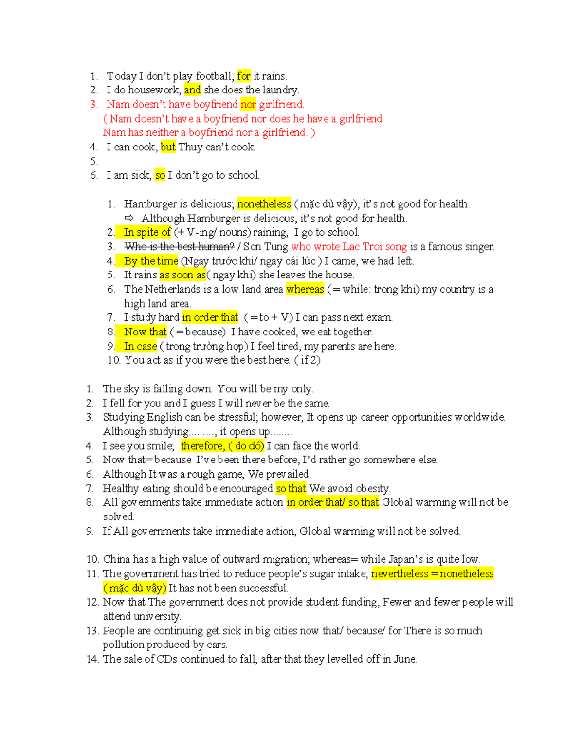 Compound and Complex Sentences: English Grammar Notes - Studocu
