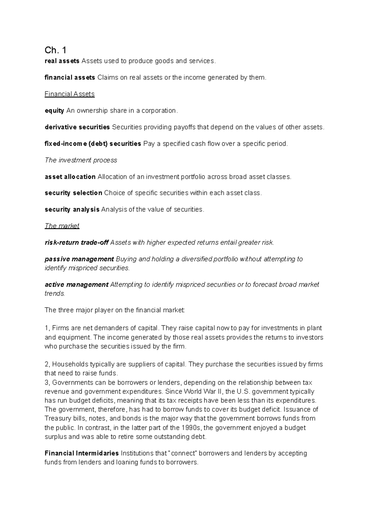 Finance 101: Key Concepts and Insights from Chapter 1 Overview ...