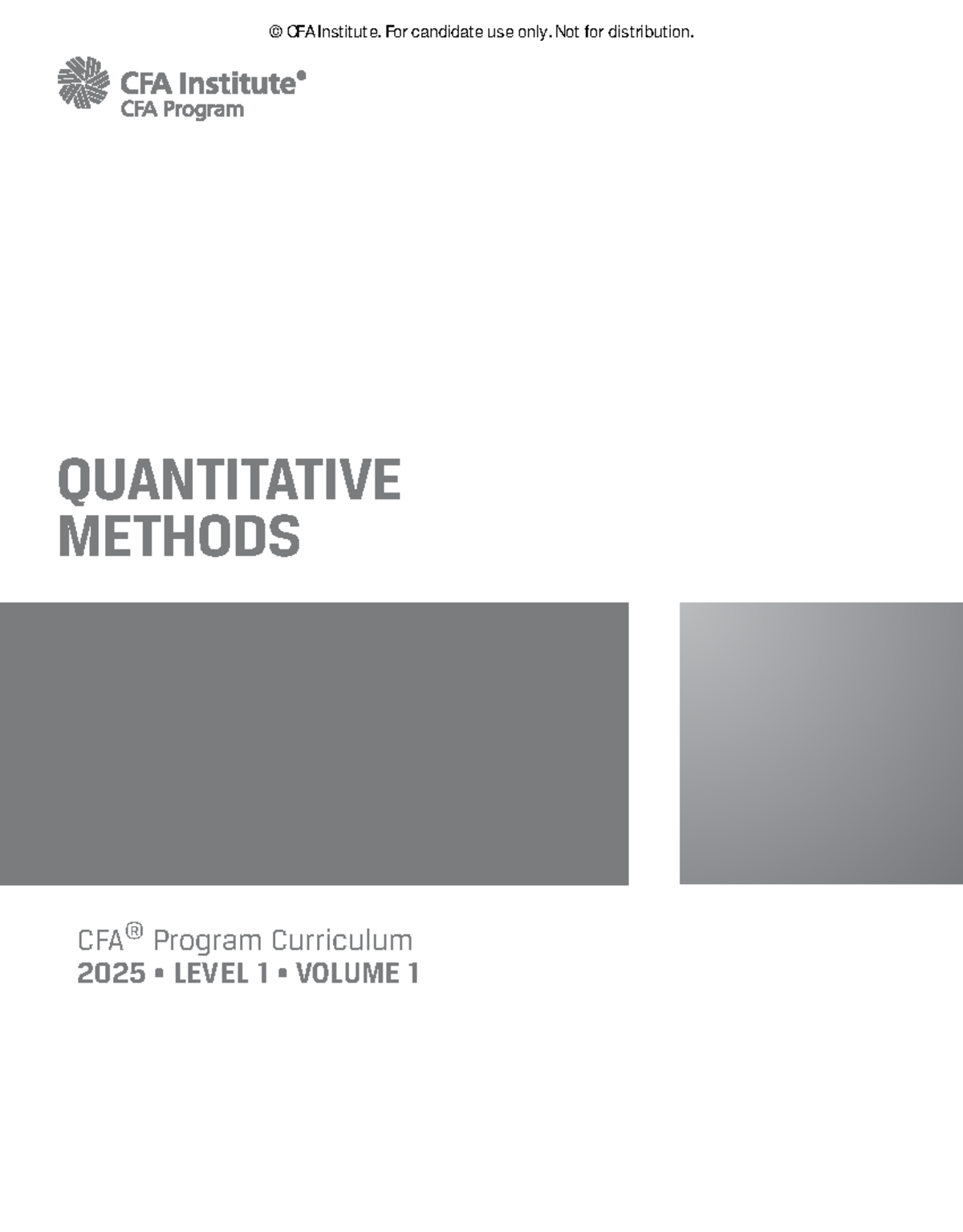 CFA Level 1 Quantitative Methods Practice Problems 2025 - Studocu