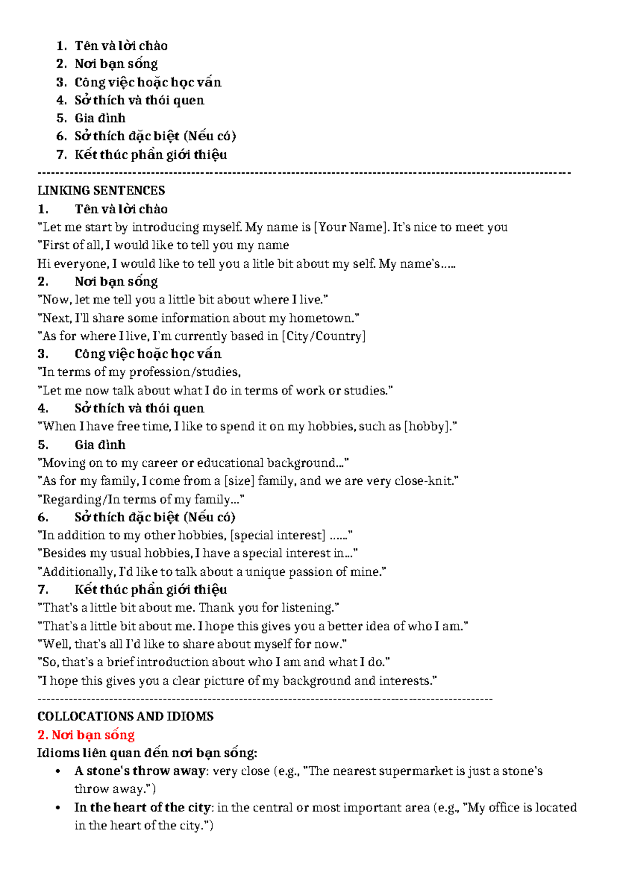IELTS Introduction Examples: Tips for Self-Introduction - Studocu
