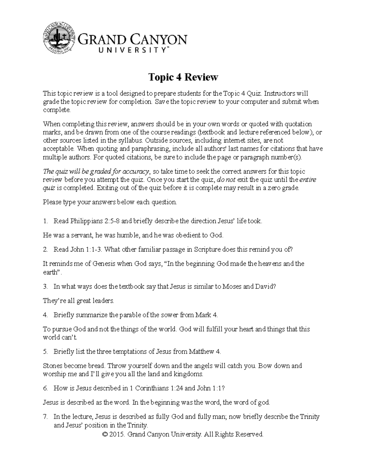 T4 Review - Topic 4 Review This topic review is a tool designed to ...