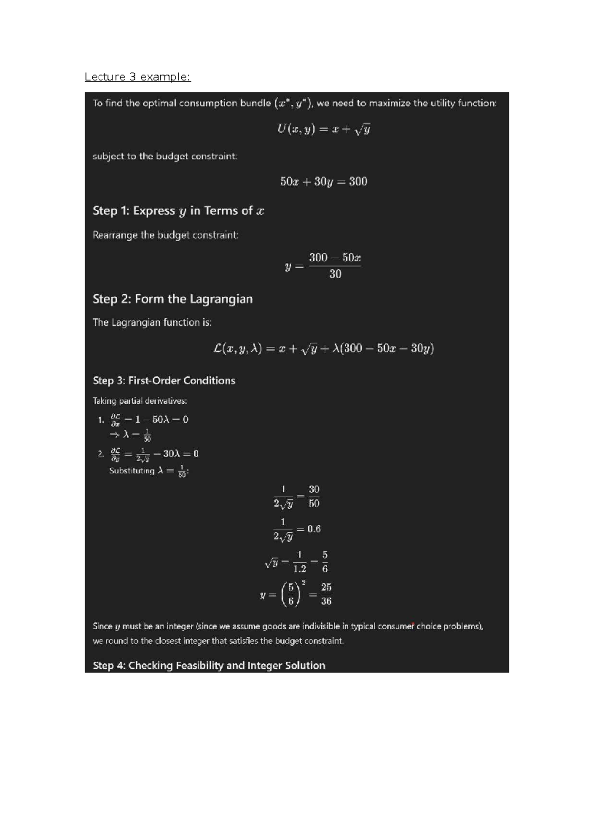Lecture 3: Optimal Consumption Bundle & Utility Maximization Apuntes ...