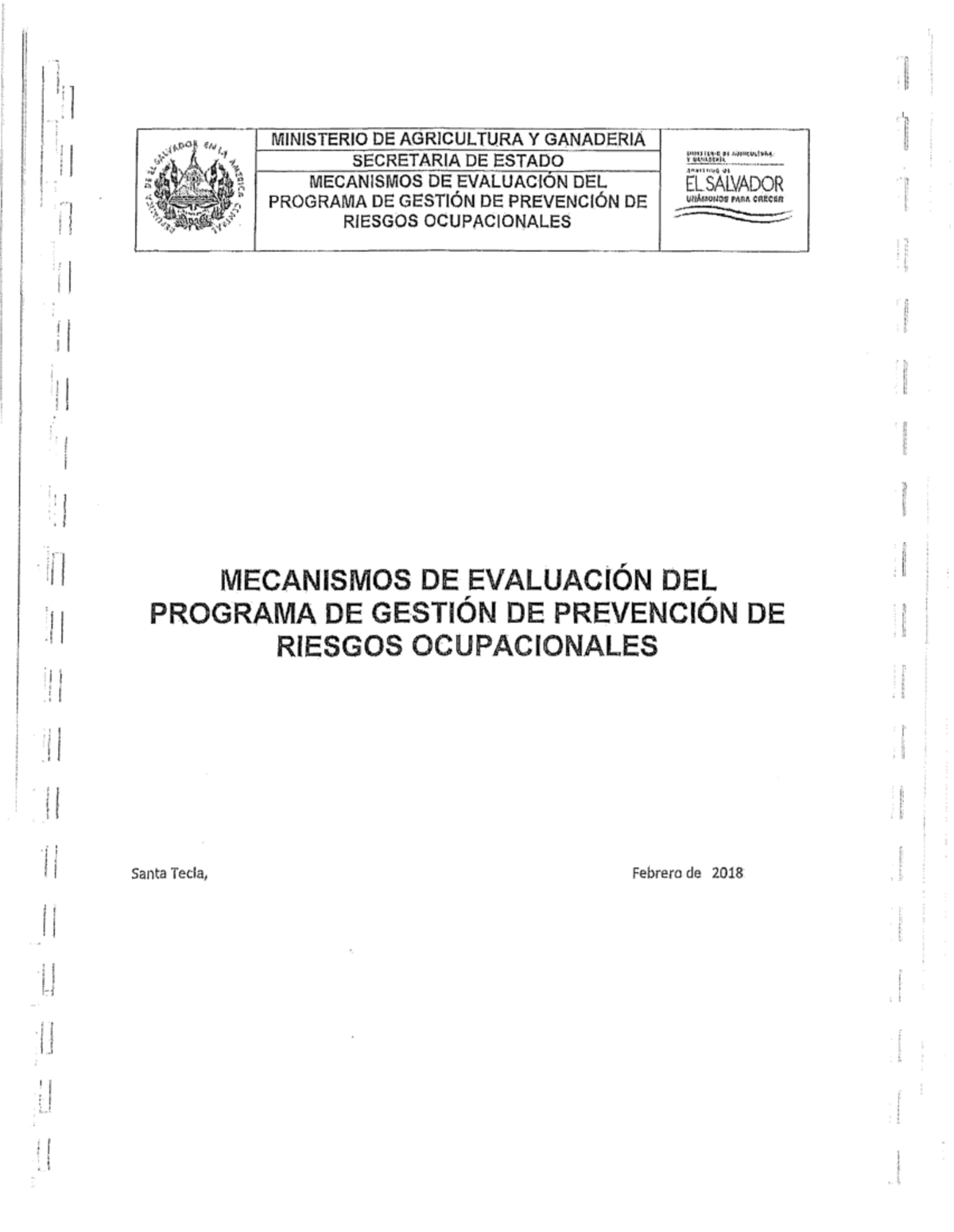 Mecanismos de Evaluación del Programa de Gestión de Prevención de Riesgos Ocupacionales - OCUP - Document Preview