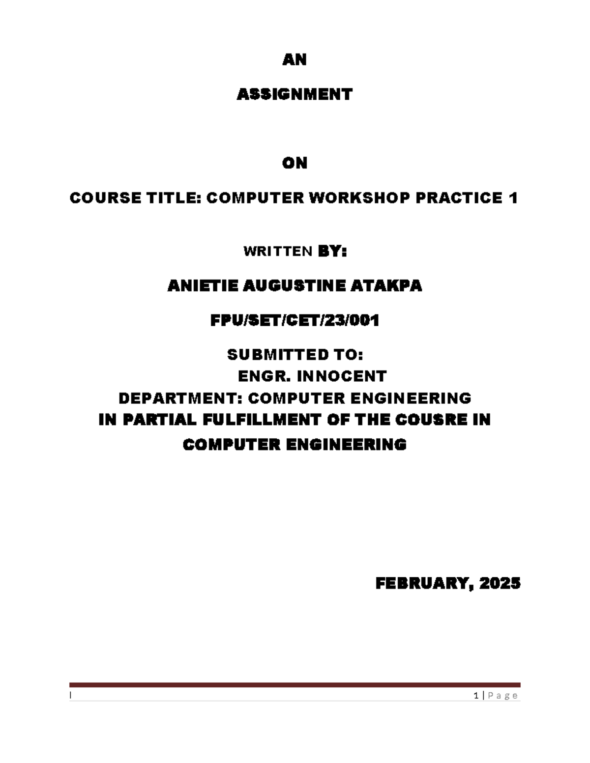 IT102: ICT Workshop Practices - Chapter 1: Introduction to Computer ...