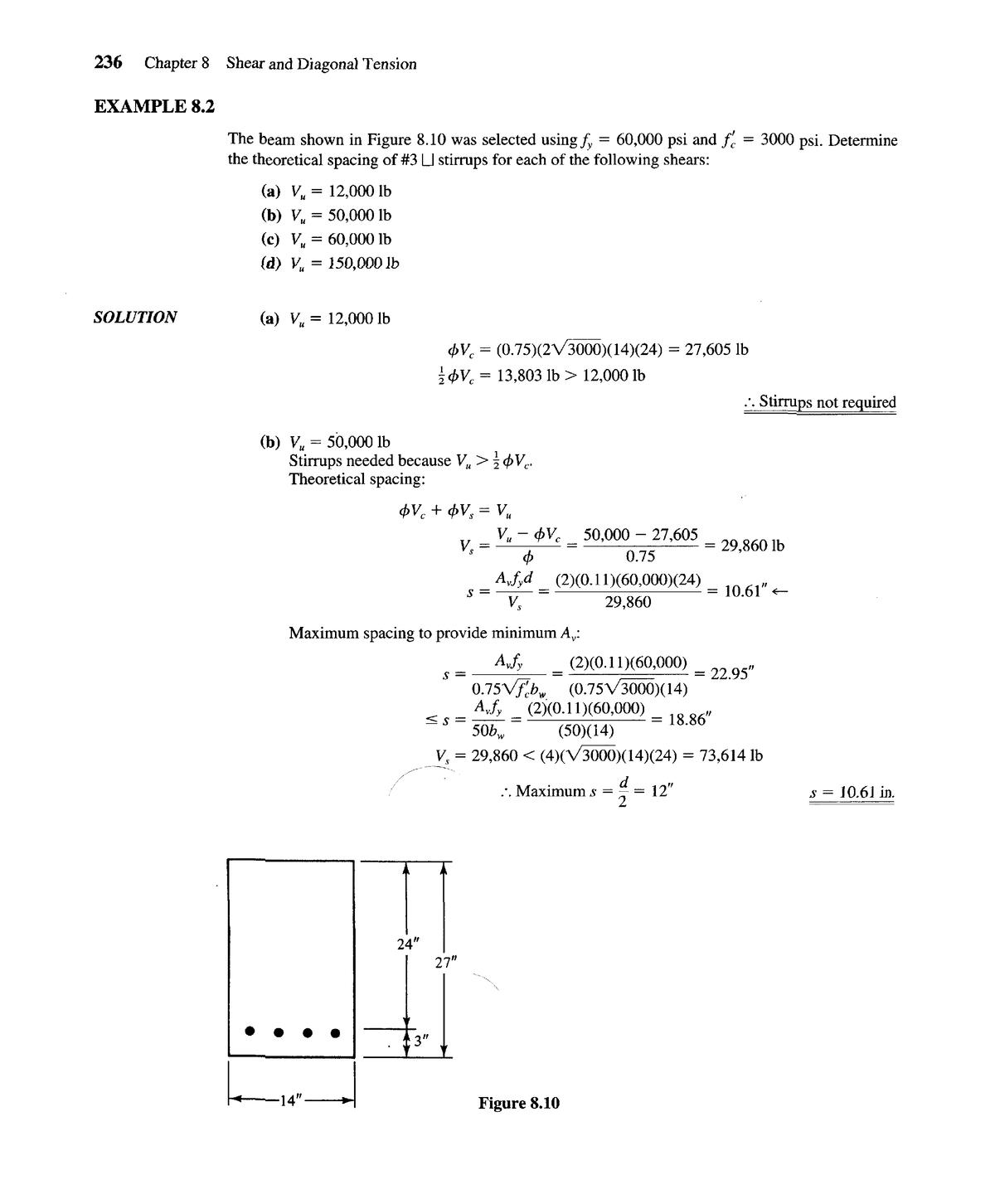 236 Chapter 8 Shear and Diagonal Tension Design Examples - Studocu