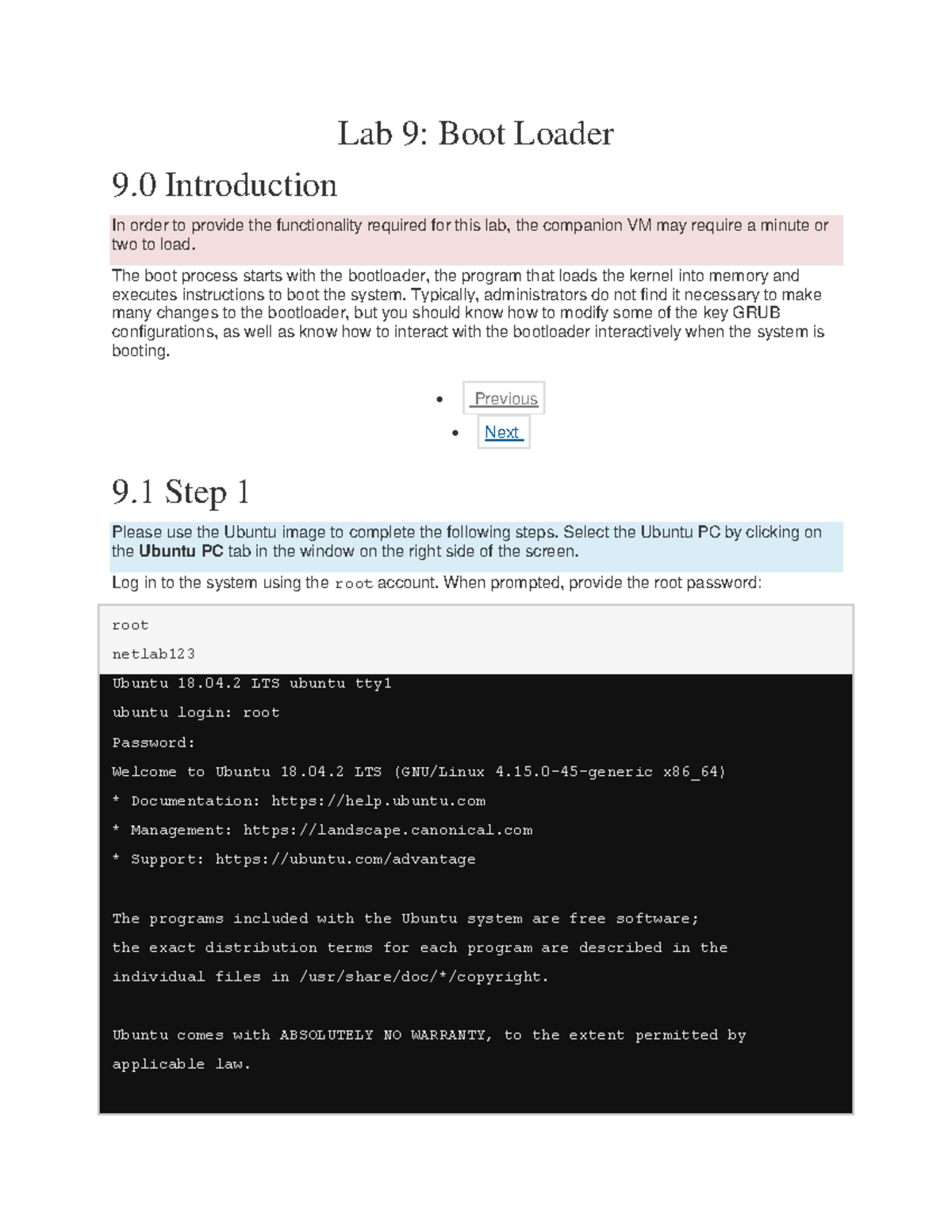 Lab 9 - Boot Loader Configuration in Linux Systems - Studocu