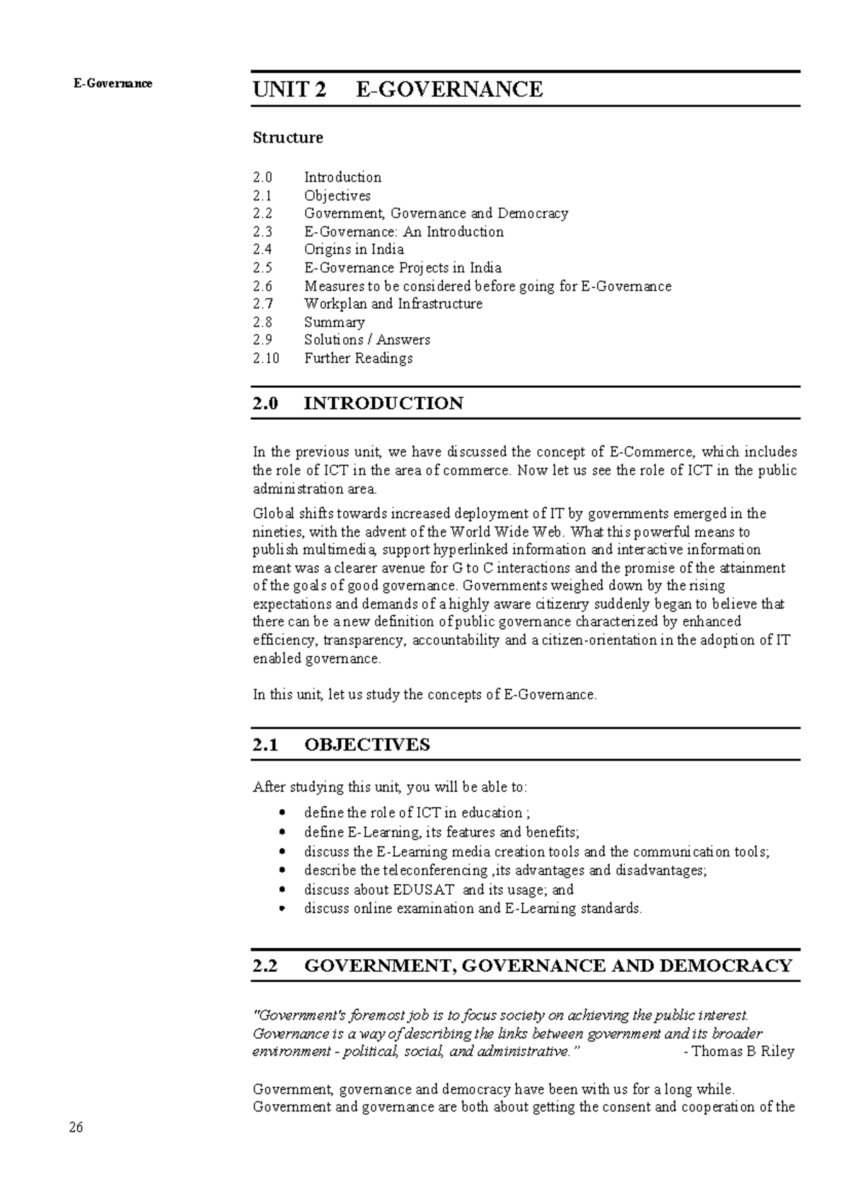 E-Governance Overview and Key Concepts - E-governance.pdf - Studocu