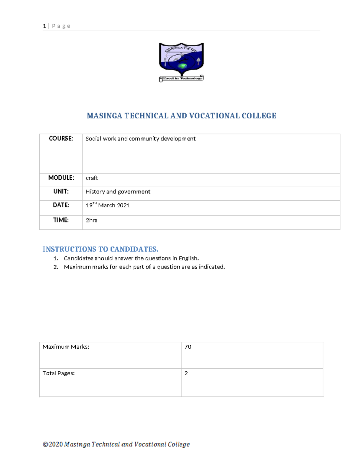 History and Government Study Notes for SWCD Module - MTC 2021 - Studocu