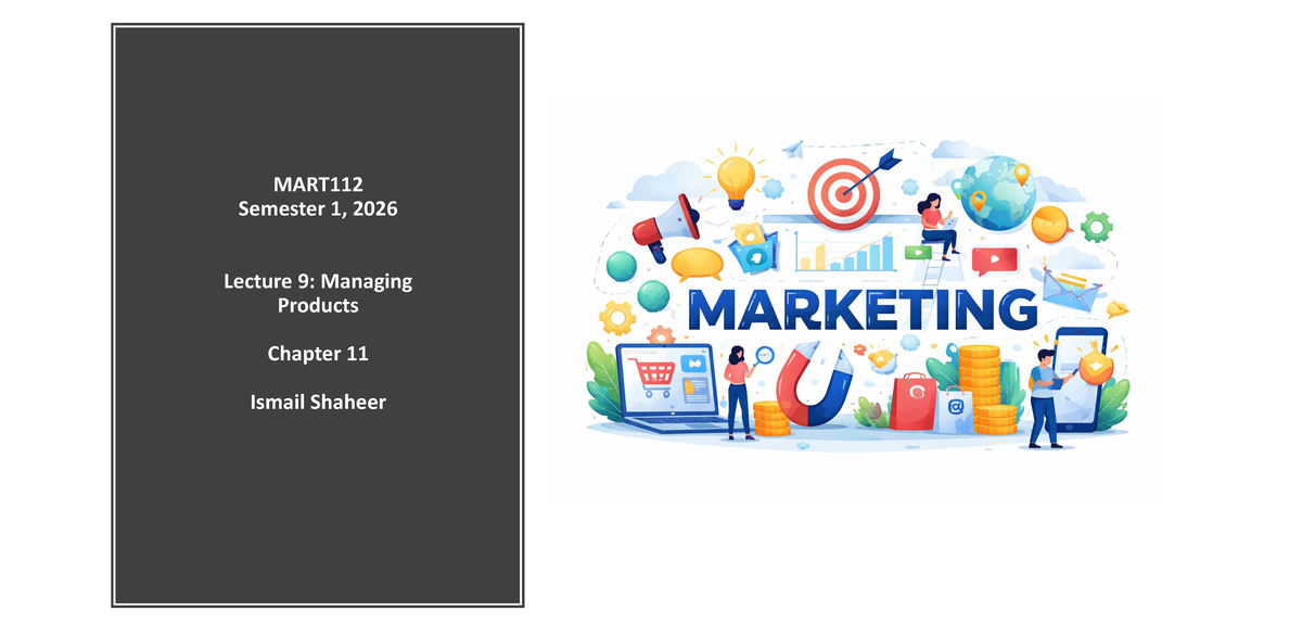 MART112 Semester 1, 2026 Lecture 9: Product Life Cycle Management - Studocu