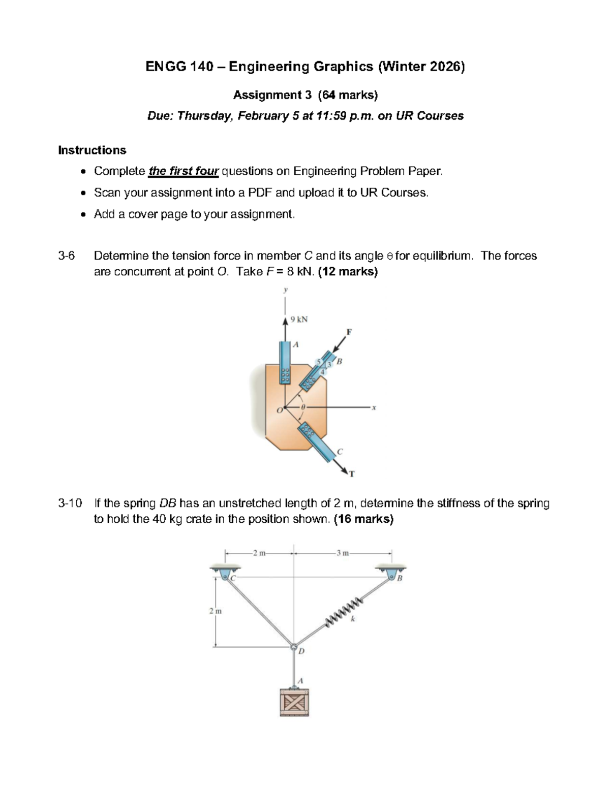 ENGG 140 Assignment 3 - Engineering Graphics (W2026) - Studocu