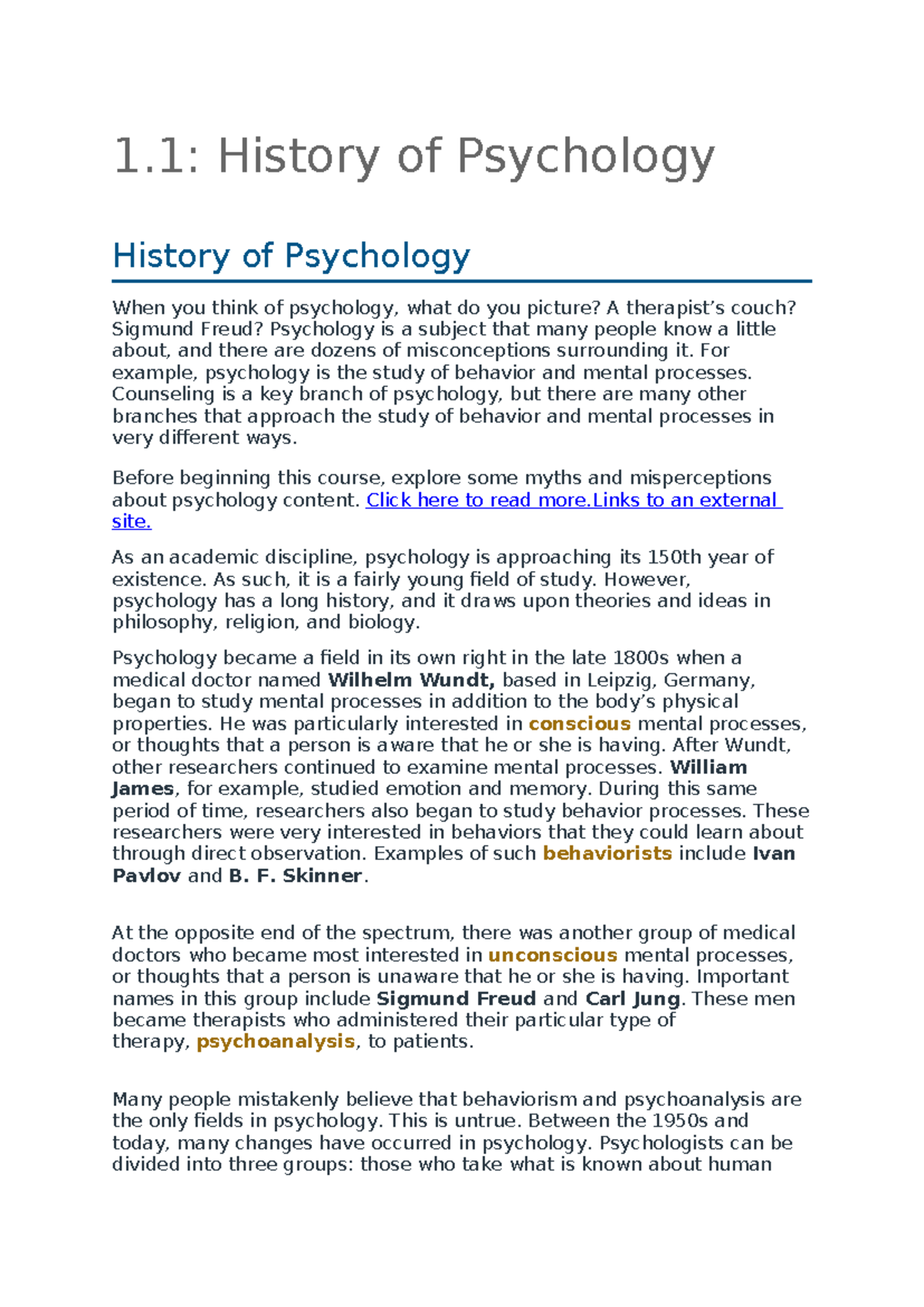 PSY101: Module 1 - History and Research Methods in Psychology - Studocu