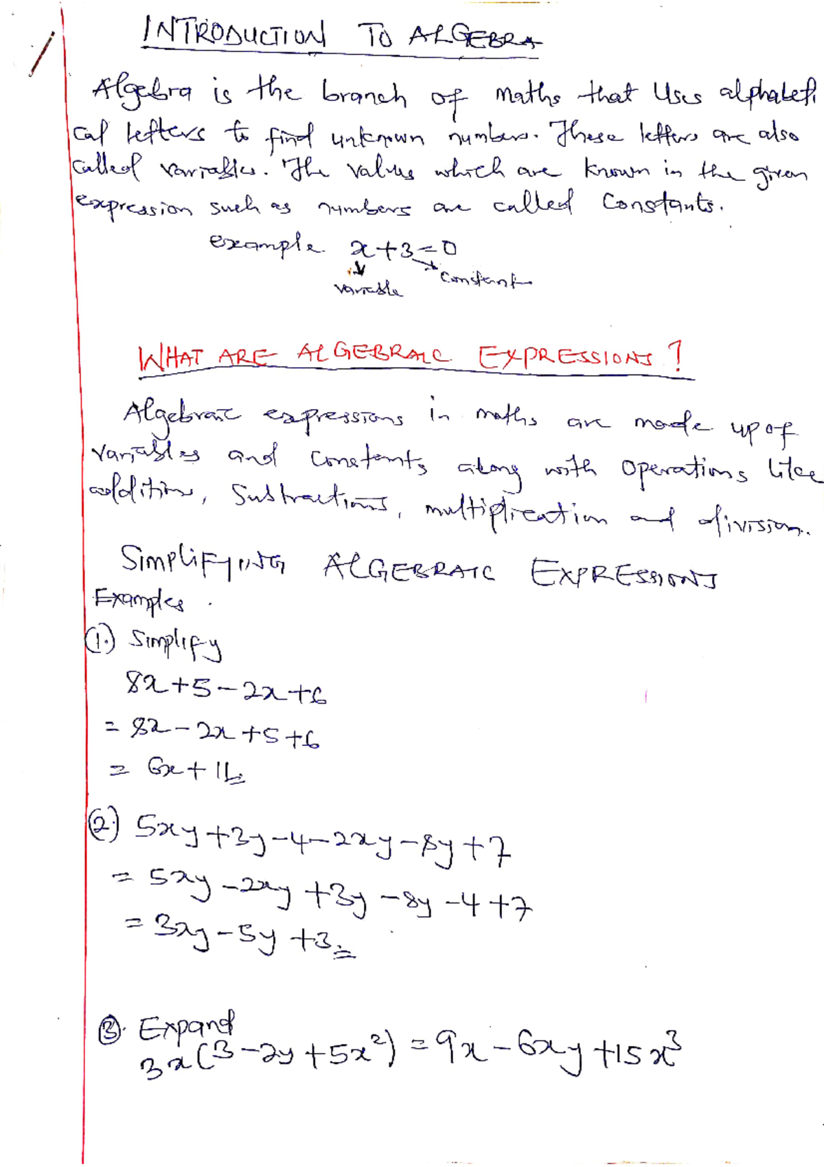 ENG 121 Part 01 @Rugga Library - INTRODUCTION To ALGEBRA Algebra is the ...