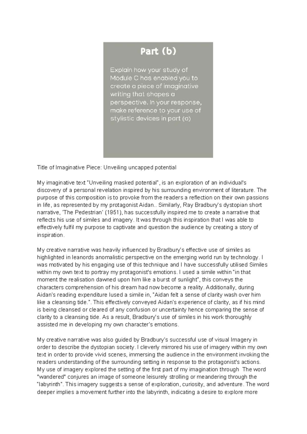 Reflection on Creative Narrative: Unveiling Potential in Literature ...